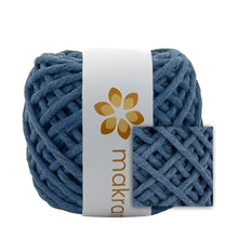 Cargar imagen en el visor de la galería, Hilaza Algodón Mini 3mm Makrama 150gr Azul Pizarra