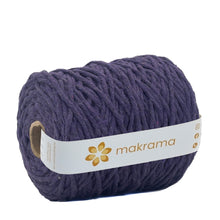 Cargar imagen en el visor de la galería, Hilaza Algodón 4mm Makrama 1kg Morado Oscuro