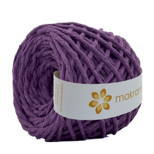 Cargar imagen en el visor de la galería, Hilaza Algodón 4mm Makrama 500gr Morado Oscuro