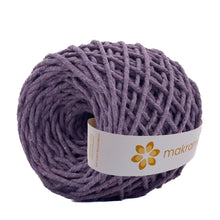 Cargar imagen en el visor de la galería, Hilaza Algodón 3mm Makrama 100m Morado Uva