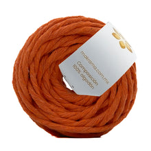 Cargar imagen en el visor de la galería, Hilaza Algodón Mini 4mm Makrama 150gr Naranja