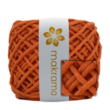 Cargar imagen en el visor de la galería, Hilaza Algodón 4mm Makrama 500gr Naranja