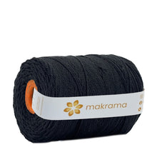 Cargar imagen en el visor de la galería, Cuerda Algodón 2mm Makrama 1kg Negro