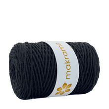Cargar imagen en el visor de la galería, Cuerda Algodón 2mm Makrama 500gr Negro