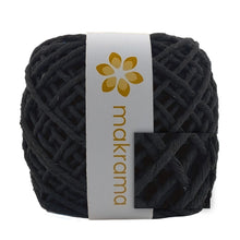Cargar imagen en el visor de la galería, Hilaza Algodón 3mm Makrama 100m Negro
