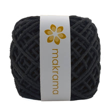 Cargar imagen en el visor de la galería, Hilaza Algodón 3mm Makrama 100m Negro