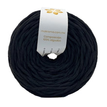 Cargar imagen en el visor de la galería, Hilaza Algodón 4mm Makrama 500gr Negro