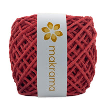 Cargar imagen en el visor de la galería, Hilaza Algodón 3mm Makrama 100m Rojo Cereza