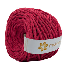 Cargar imagen en el visor de la galería, Hilaza Algodón 4mm Makrama 500gr Rojo Cereza