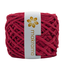 Cargar imagen en el visor de la galería, Hilaza Algodón 4mm Makrama 500gr Rojo Cereza