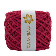 Cargar imagen en el visor de la galería, Hilaza Algodón 4mm Makrama 500gr Rojo Cereza
