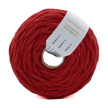 Cargar imagen en el visor de la galería, Hilaza Algodón 4mm Makrama 1kg Rojo Intenso