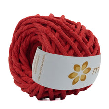 Cargar imagen en el visor de la galería, Hilaza Algodón Mini 4mm Makrama 150gr Rojo Intenso