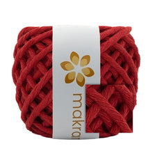 Cargar imagen en el visor de la galería, Hilaza Algodón Mini 4mm Makrama 150gr Rojo Intenso