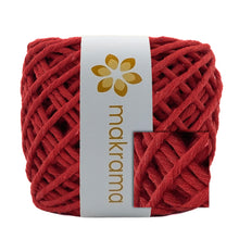 Cargar imagen en el visor de la galería, Hilaza Algodón 4mm Makrama 500gr Rojo Intenso