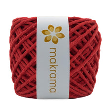 Cargar imagen en el visor de la galería, Hilaza Algodón 4mm Makrama 500gr Rojo Intenso