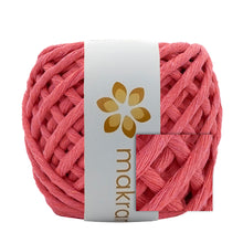 Cargar imagen en el visor de la galería, Hilaza Algodón Mini 4mm Makrama 150gr Rosa Coral Intenso