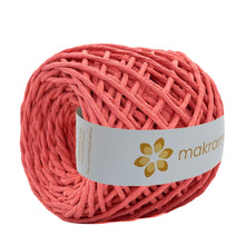 Cargar imagen en el visor de la galería, Hilaza Algodón 4mm Makrama 500gr Rosa Coral Intenso