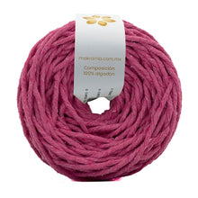 Cargar imagen en el visor de la galería, Hilaza Algodón 3mm Makrama 100m Rosa Floral