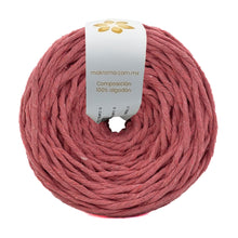 Cargar imagen en el visor de la galería, Hilaza Algodón 4mm Makrama 500gr Rosa Fresa