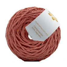 Cargar imagen en el visor de la galería, Cuerda Algodón Mini 2mm Makrama 150gr Rosa Salmón