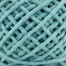 Cargar imagen en el visor de la galería, Hilaza Algodón Mini 3mm Makrama 150gr Verde Aqua Claro
