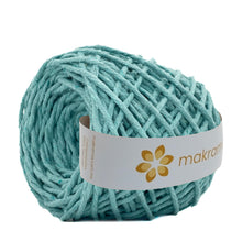 Cargar imagen en el visor de la galería, Hilaza Algodón 3mm Makrama 100m Verde Aqua Claro