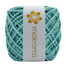 Cargar imagen en el visor de la galería, Hilaza Algodón 3mm Makrama 100m Verde Aqua Claro