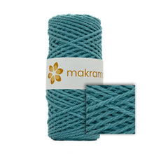 Cargar imagen en el visor de la galería, Cuerda Algodón 2mm Makrama 100m Verde Aqua