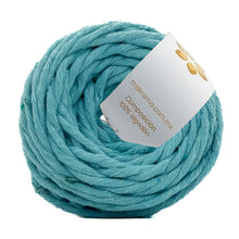 Cargar imagen en el visor de la galería, Hilaza Algodón Mini 3mm Makrama 150gr Verde Aqua