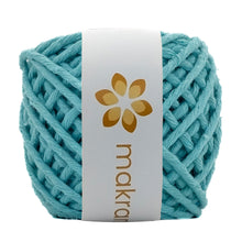Cargar imagen en el visor de la galería, Hilaza Algodón Mini 3mm Makrama 150gr Verde Aqua