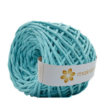Cargar imagen en el visor de la galería, Hilaza Algodón 3mm Makrama 100m Verde Aqua