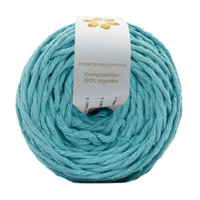 Cargar imagen en el visor de la galería, Hilaza Algodón 3mm Makrama 100m Verde Aqua