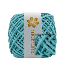 Cargar imagen en el visor de la galería, Hilaza Algodón 3mm Makrama 100m Verde Aqua