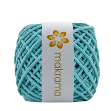 Cargar imagen en el visor de la galería, Hilaza Algodón 3mm Makrama 100m Verde Aqua