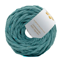 Cargar imagen en el visor de la galería, Hilaza Algodón Mini 4mm Makrama 150gr Verde Aqua