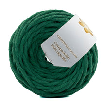 Cargar imagen en el visor de la galería, Hilaza Algodón Mini 3mm Makrama 150gr Verde Jungla