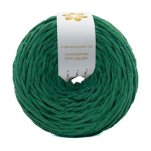 Cargar imagen en el visor de la galería, Hilaza Algodón 3mm Makrama 100m Verde Jungla