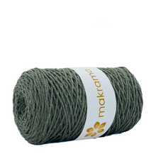 Cargar imagen en el visor de la galería, Cuerda Algodón 2mm Makrama 500gr Verde Militar