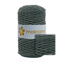 Cargar imagen en el visor de la galería, Cuerda Algodón 2mm Makrama 500gr Verde Militar