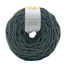 Cargar imagen en el visor de la galería, Hilaza Algodón 3mm Makrama 100m Verde Militar