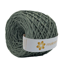 Cargar imagen en el visor de la galería, Hilaza Algodón 4mm Makrama 500gr Verde Militar