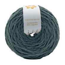 Cargar imagen en el visor de la galería, Hilaza Algodón 4mm Makrama 500gr Verde Musgo
