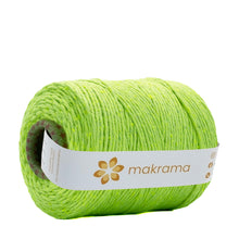 Cargar imagen en el visor de la galería, Hilaza Algodón 3mm Makrama 1kg Verde Neon