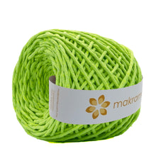 Cargar imagen en el visor de la galería, Hilaza Algodón 3mm Makrama 100m Verde Neon
