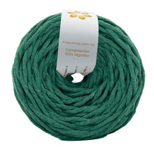 Cargar imagen en el visor de la galería, Hilaza Algodón 4mm Makrama 500gr Verde Pasto