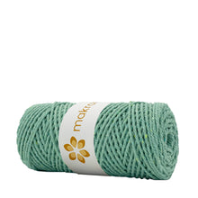 Cargar imagen en el visor de la galería, Cuerda Algodón 2mm Makrama 100m Verde Pistache