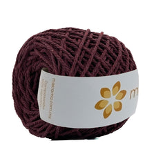 Cargar imagen en el visor de la galería, Cuerda Algodón Mini 2mm Makrama 150gr Vino Bordo