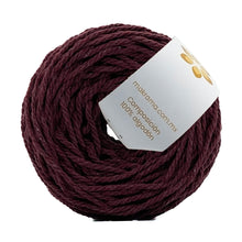Cargar imagen en el visor de la galería, Cuerda Algodón Mini 2mm Makrama 150gr Vino Bordo
