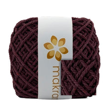 Cargar imagen en el visor de la galería, Cuerda Algodón Mini 2mm Makrama 150gr Vino Bordo